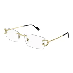 Gọng Kính Nam Cartier CT0344O 001 Màu Vàng Đen