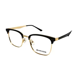 Gọng Kính Nam Molsion MJ6117 B12 Màu Đen/Vàng