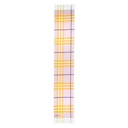 Khăn Choàng Burberry Giant Check Cashmere Scarf Màu Tím Vàng