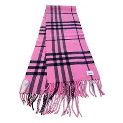 Khăn Choàng Burberry Giant Zack Logo Patch Wool Muffler Bubblelegum Pink 80899431 Màu Hồng Đen