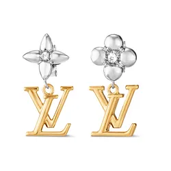 Khuyên Tai Nữ Louis Vuitton LV Iconic Flower Earrings Màu Vàng/Bạc