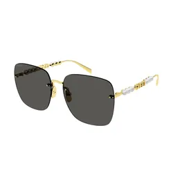 Kính Mát Nữ Gucci Sunglass GG1923SA 001 Màu Xám Vàng