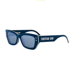 Kính Mát Nữ Dior Sole Donna Diorpacific S2U 30B8 Blue Rectangle Sunglasses Màu Xanh Navy