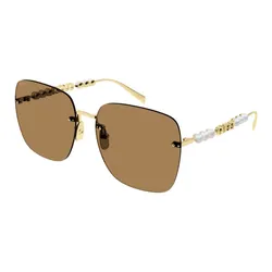 Kính Mát Nữ Gucci Sunglass GG1923SA 003 Màu Nâu Vàng