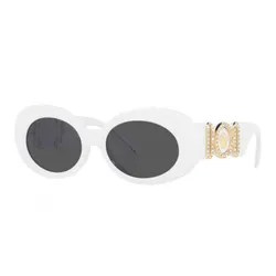 Kính Mát Nữ Versace Oval Sunglasses VE4426BU 314/87 Màu Xám/Trắng