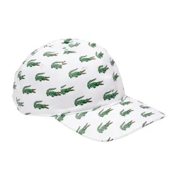 Mũ Lacoste Unisex Croc Print Cotton RK1504-51 001 Màu Trắng