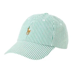 Mũ Ralph Lauren Cotton Seersucker Green Striped Cap Raft Green Màu Xanh Lá Size 59
