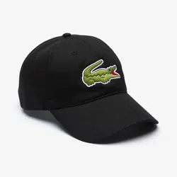 Mũ Unisex Lacoste Contrast Strap And Oversized Crocodile Cap RK4711 Màu Đen