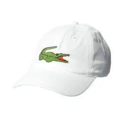 Mũ Unisex Lacoste Contrast Strap And Oversized Crocodile Cap RK4711 Màu Trắng