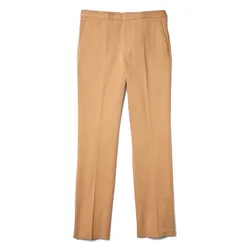 Quần Kaki Nam Lacoste Regular Stretch Cotton Pleated Chino Pants HH3488-02S Màu Nâu Be Size 32