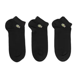 Set 3 Đôi Tất Lacoste 3 Pack Sport Mens Low Cut Socks RA4183-8VM Màu Đen