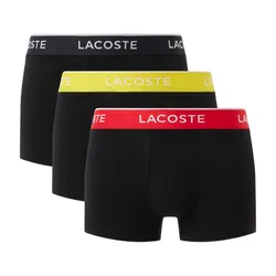 Set 3 Quần Lót Nam Lacoste 3-Pack Stretch Cotton Trunks 5H1297 BIS Màu Đen Size S