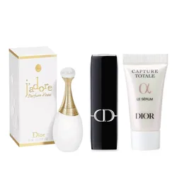 Set Nước Hoa Dior J'adore Parfum D'eau 5ml + Son Dior 999 + Serum Dior Capture Totale 5ml + Túi Giấy