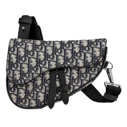 Túi Đeo Chéo Dior Mini Saddle Bag Màu Đen Be