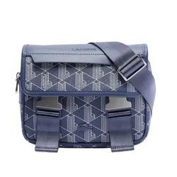 Túi Đeo Chéo Nam Lacoste The Blend Clipped Monogram Canvas Messenger Bag NH3787LX M83 Màu Xanh Navy