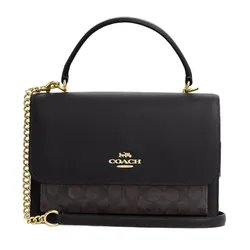 Túi Đeo Chéo Nữ Coach Klare Top Handle Bag In Signature Canvas CY687 Màu Đen Nâu