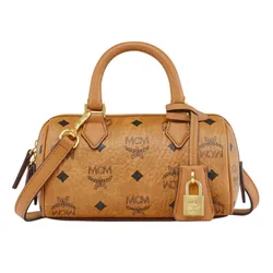 Túi Đeo Chéo Nữ MCM Ella Boston Bag In Visetos MWBESEA01CO001 Cognac Màu Nâu