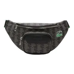 Túi Đeo Hông Nam Lacoste Men's The Blend Monogram Print Belt Bag NH4295BG Màu Đen