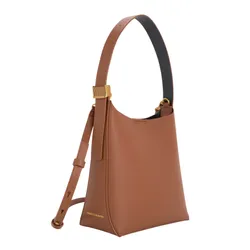 Túi Đeo Vai Nữ Charles & Keith CNK Edna Bucket Bag Chocolate CK2-10782671 Màu Nâu