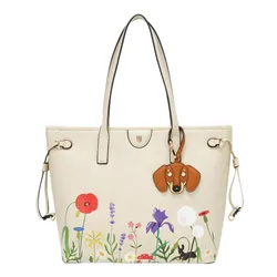 Túi Tote Nữ Lyn Blossom Infinite M Tote Bag Printed Ivory LL25FBM025 Màu Ivory