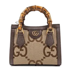 Túi Xách Tay Nữ Gucci Diana Jumbo GG Mini Tote Bag 655661 UKMBT 2572 Màu Nâu