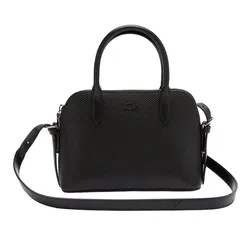 Túi Xách Tay Nữ Lacoste Women's Chantaco Piqué Small Leather Handbag Màu Đen
