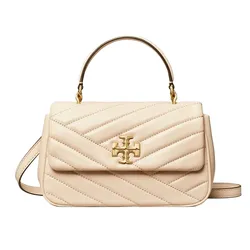 Túi Xách Tay Nữ Tory Burch Kira Chevron Top Handle Bag New Cream Màu Kem