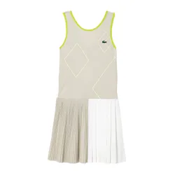 Váy Tennis Nữ Lacoste Women's Ultra Dry Tennis Dress With Removable Liner EF7451 51 IEB Màu Xám Trắng Size 36