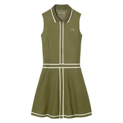 Váy Thể Thao Nữ Lacoste Women's Ultra Dry Heritage Trim Golf Dress EF8581 51 6N7 Màu Xanh Rêu Size 36