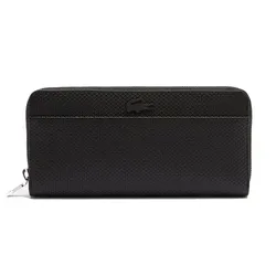 Ví Lacoste Chantaco Piqué Wallet Large NF3885KL-000 Màu Đen