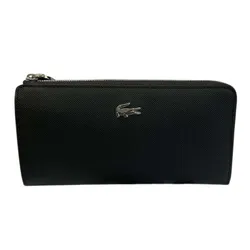 Ví Nữ Lacoste 3D Crocodile Logo Scratch Resistant Long Màu Đen