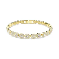 Vòng Đeo Tay Nữ Swarovski Una Angelic Round Cut White Gold Tone Plated Màu Vàng/ Trắng