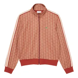 Áo Khoác Nam Lacoste Men's Paris Monogram Zip-Up Sweatshirt SH1368 GTI Màu Nâu Size 2