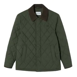 Áo Khoác Nam Lacoste Quilted Jacket BH670E L7A Màu Xanh Rêu Size 48