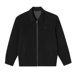 Áo Khoác Nam Lacoste Wool Trucker Jacket BH602E 031 Màu Đen Size 3