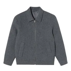 Áo Khoác Nam Lacoste Wool Trucker Jacket BH602E 050 Màu Xám Size 3