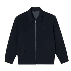 Áo Khoác Nam Lacoste Wool Trucker Jacket BH602E 166 Màu Xanh Navy Size 3