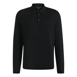 Áo Len Nam Hugo Boss Knit Polo Sweater In Virgin Wool Màu Đen Size S
