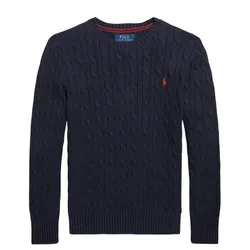 Áo Len Ralph Lauren Cable-Knit Cotton Jumper Kid Màu Xanh Navy Size XL
