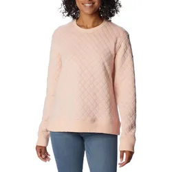 Áo Nỉ Sweater Nữ Columbia Women's Lodge Quilted Crew Neck Sweatshirt Màu Hồng Nhạt Size L
