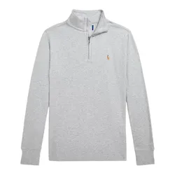Áo Nỉ Ralph Lauren Cotton Interlock Quarter-Zip Pullover Sweatshirt Kid Màu Xám Size L