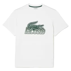 Áo Phông Nam Lacoste Cotton Jersey Print Tshirt TH5070-001 Màu Trắng Size 3