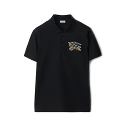 Áo Polo Nam Burberry BBR EKD Check Shirt Màu Đen Size S