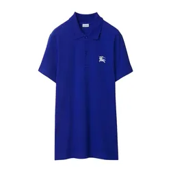 Áo Polo Nam Burberry BBR Logo Shirt Màu Xanh Dương Size S