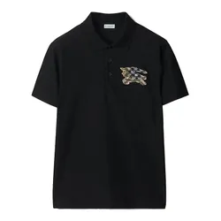 Áo Polo Nam Burberry Cotton Piqué 8116120 Màu Đen Size S