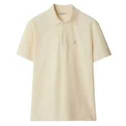 Áo Polo Nam Burberry Cotton Polo Shirt 80998831002 Màu Trắng Kem Size XS
