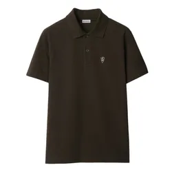 Áo Polo Nam Burberry Cotton Polo Shirt Màu Xanh Rêu Size S