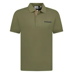 Áo Polo Nam Burberry Hartford Embroidery Logo Check Polo Shirt 8084439 Màu Xanh Rêu Size XS