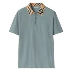 Áo Polo Nam Burberry Slim Fit Logo Collar Cotton Polo Shirt 81109441 Màu Xám Size XS
