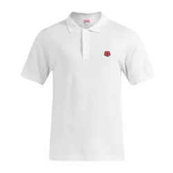 Áo Polo Nam Kenzo Boke Flower Embroidered Slim In White PFF65PO1534PU 02 Màu Trắng Size S